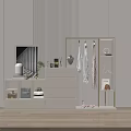 Modern Interior Storage Shelf Unit With Clothes Rack Books Plants Shoes And Decorations