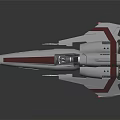 White and Red Fighter Jet With Dual Engines Transparent Cockpit And Wing Structure