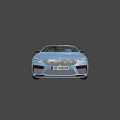 Blue BMW M8 Coupe With Black Roof Sporty Design And Alloy Wheels