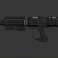 Futuristic Sci Fi Weapon Design With Scope Barrel And Tactical Features 3d model