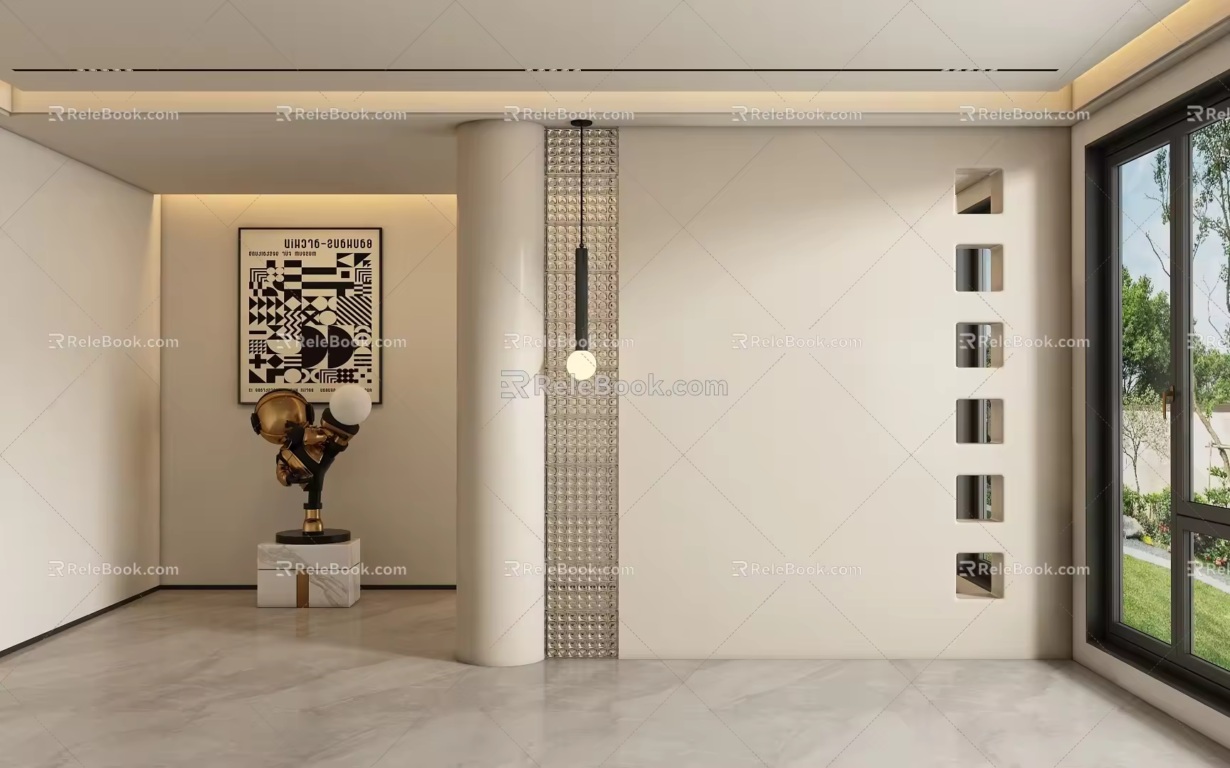 Entrance aisle partition 3d model