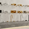 Stylish Wall Mounted And Countertop Faucets In Black White Gold And Silver Designs