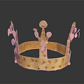 Golden Crown With Ornate Design Intricate Patterns Decorative Protrusions And Shiny Surface