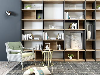 Modern Bookshelf 3d model