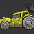 Yellow Electric Toy Car With Large Wheels And Antenna Fun Design