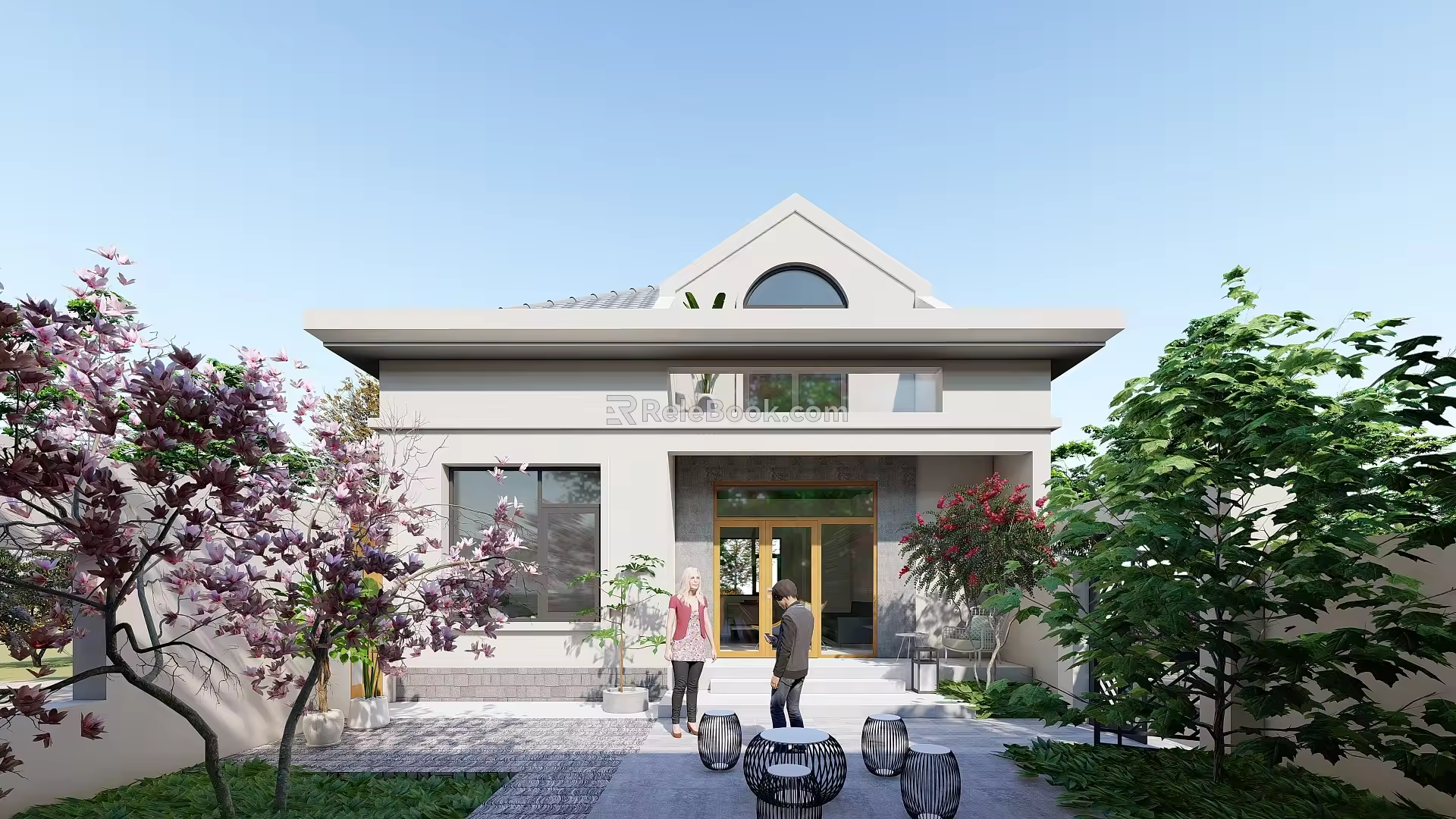 Single-family villa SU model 3d model