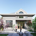 Single-family villa SU model 3d model