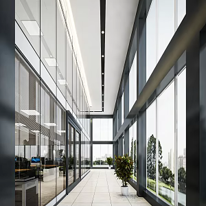 Modern Corridor Away Office Away Corridor 3d model
