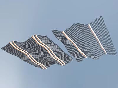 Modern Ceiling Design With Unique Shape And Stripes 3d model