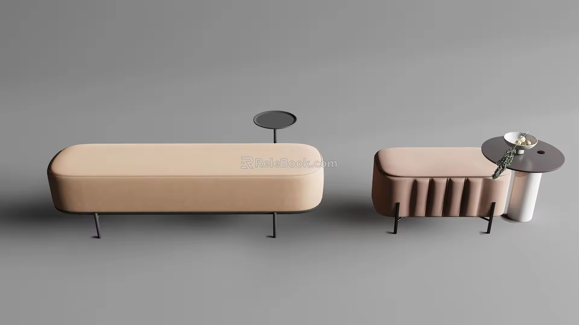 Modern Bed End Stool Bed End Stool Combination 3d model