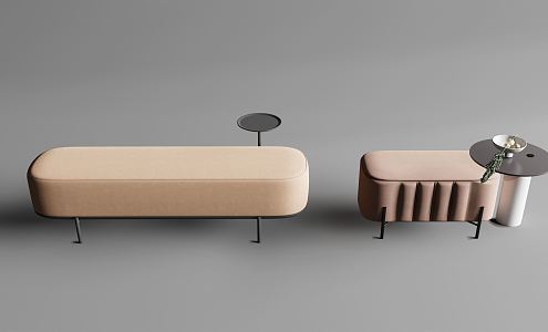 Modern Bed End Stool Bed End Stool Combination 3d model