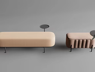 Modern Bed End Stool Bed End Stool Combination 3d model