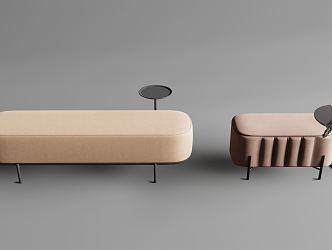 Modern Bed End Stool Bed End Stool Combination 3d model