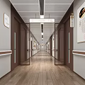 Traditional Chinese Medicine Clinic Interior With Wooden Decor Marble Reception And Green Plants