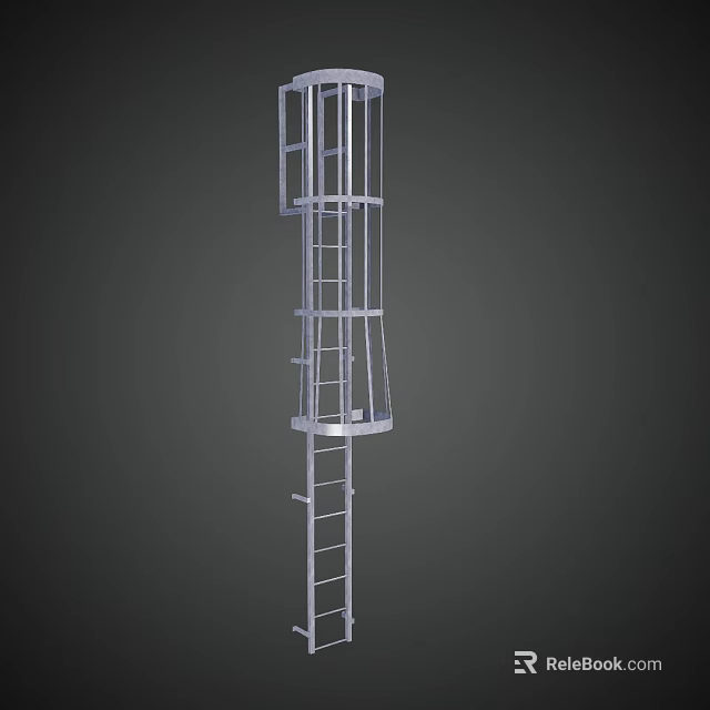 Outdoor Playground Metal Tower Play Equipment With Ladder And Platform Structure 3d model 