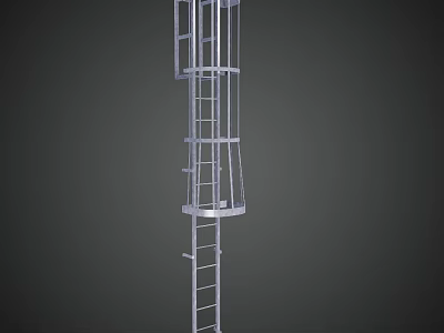 Outdoor Playground Metal Tower Play Equipment With Ladder And Platform Structure 3d model