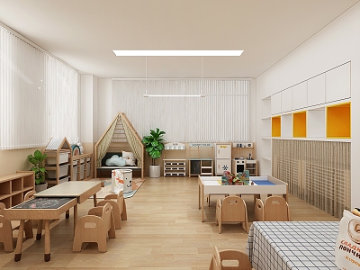 Modern Kindergarten Nursery Activity Room 3d model