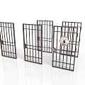 Metal Iron Grilles Gates With Security Lock For Safety Applications