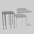 Construction Components Featuring Steel Beams Metal Pillars And Structural Brackets