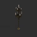 Classic Metal Candle Lamp With Multiple Tiers And Candle Shaped Lights