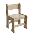 Light Wood Children's Chair With Simple Design And Sturdy Structure For Kids