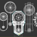 wall clock pendulum clock 3d model