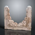 Traditional Chinese Stone Carving Architectural Component With Intricate Decorative Patterns And Corner Design