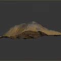 Scenic Rocky Landscape With Orange Gray Textured Rock Formation And Natural Irregular Shape