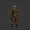 3D Model of Military Soldier in Camouflage Uniform With Tactical Gear and Equipment