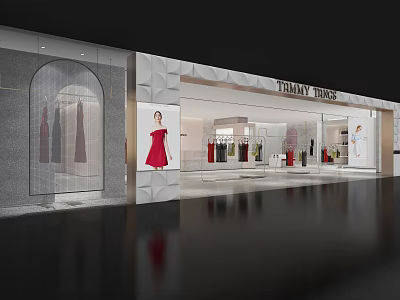 Modern Clothing Store Clothing Store 3d model