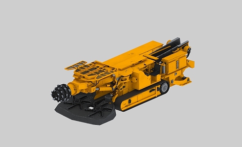 coal mine roadheader 3d model