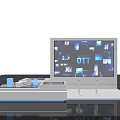 OTT Digital Media Display System With Screen And Exhibition Setup