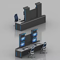 Control Room Setup With Monitoring Consoles Multiple Screens And Ergonomic Chairs