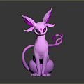 Stylish Pink Game Movie Character Featuring Large Ears And Curled Tail