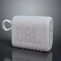 JBL White Mesh Texture Computer Speaker With Hanging Rope Portable Bluetooth Design 3d model