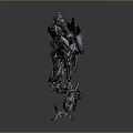Futuristic Mechanical Robot Design With Metal Wings Glowing Core And Mechanical Limbs