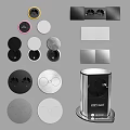 Modern Electrical Sockets And Switches With Various Colorful Panels And Vertical Design