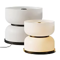 Modern Table Lamps With White Beige Shades And Gold Black Metallic Bases