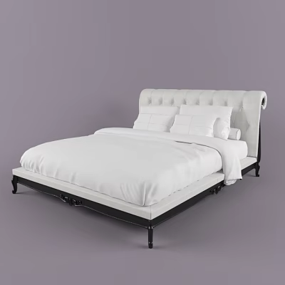 Double bed 3d model Double bed 3d model