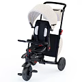 Kids Tricycle With Removable Canopy Black Seat And Red Buttons