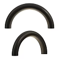 Two Modern Black Arched Wall Lights For Indoor Home Decor Accent 3d model