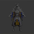 Four Fantasy Armored Characters As Creatures With Detailed Armor And Weapons