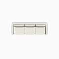Modern Three-Seat Sofa Simple Fabric Three-Seat Sofa 3d model