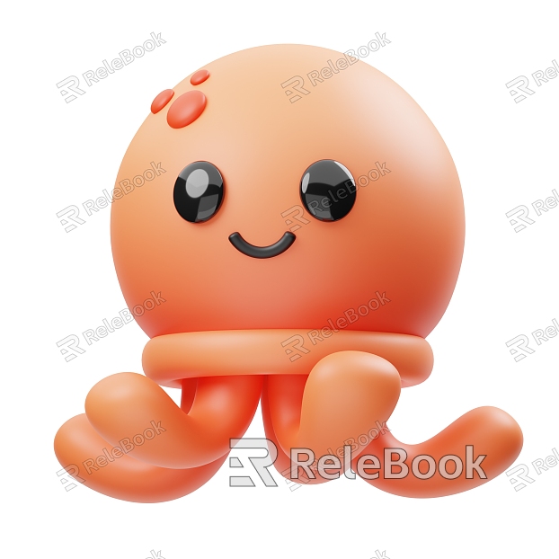 Squid Octopus Cartoon Squid Cute Squid Anime Squid Sea Life model