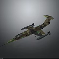 Realistic Military Airplane Model With Camouflage Paint And Detailed Aerodynamic Design