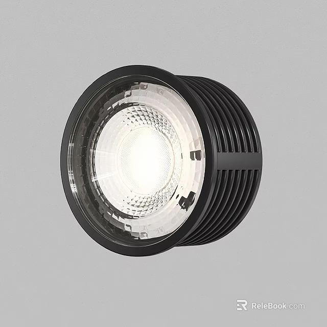 Black Downlight Spotlight With Sleek Design Bright Transparent Cover And Efficient Heat Dissipation 3d model 