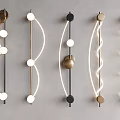 Stylish Modern Wall Lamps With Curved Spiral Shapes And Metal Details