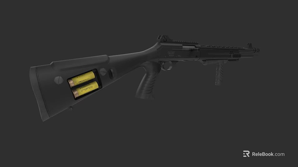 High Quality Black Tactical Rifle 3D Model with Magazine and Accessories 3d model 