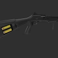 High Quality Black Tactical Rifle 3D Model with Magazine and Accessories