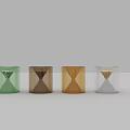 Vibrant Glass Decorative Hourglass Set with Green Brown Amber Clear Designs for Home Decoration